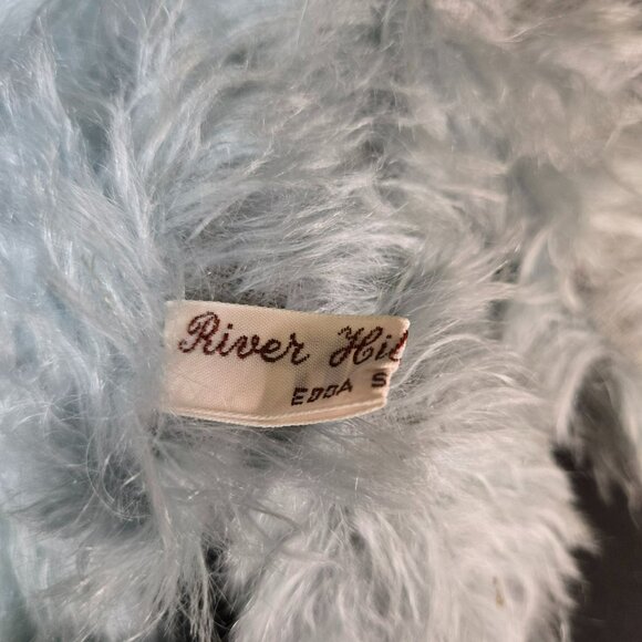 River Hills Bears by Edda Seiple - Blue Mohair Jointed Bear Ruffle Collar 11" - Picture 9 of 12